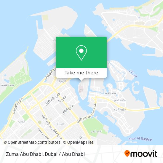 Zuma Abu Dhabi map