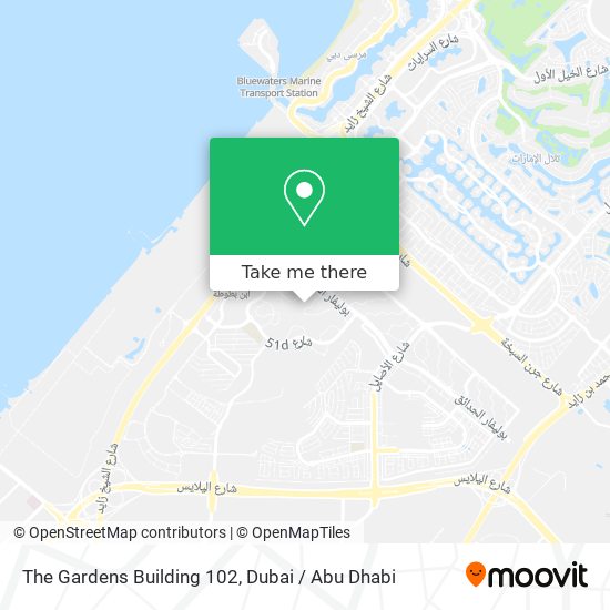 The Gardens Building 102 map