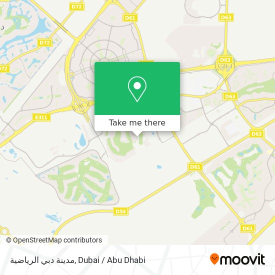 مدينة دبي الرياضية map