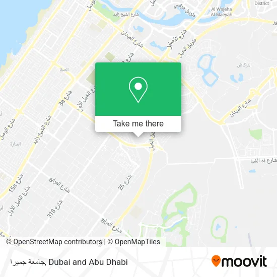 جامعة جميرا map