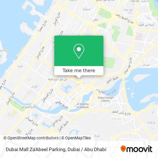 Dubai Mall Za'Abeel Parking map