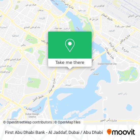 First Abu Dhabi Bank - Al Jaddaf map
