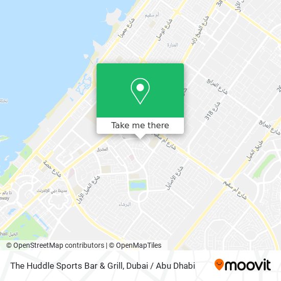 The Huddle Sports Bar & Grill map
