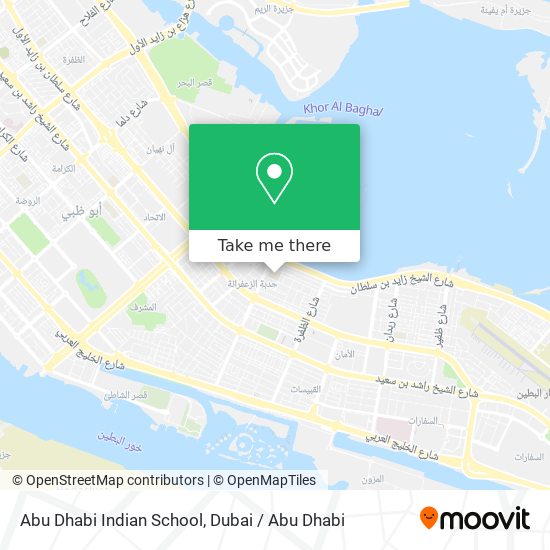 Abu Dhabi Indian School map