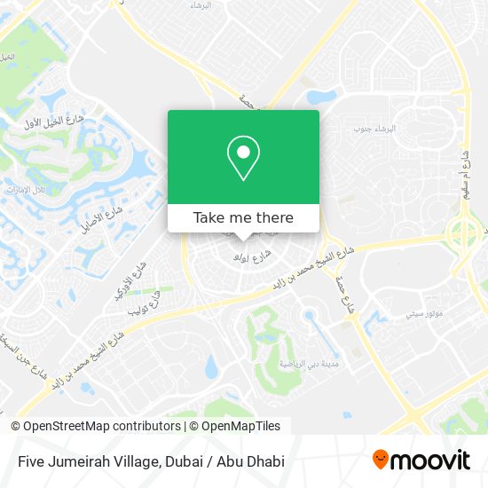 Five Jumeirah Village map