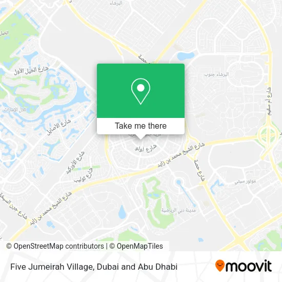 Five Jumeirah Village map