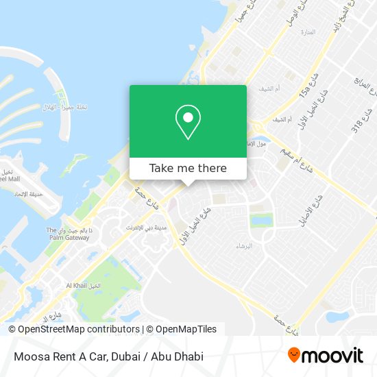 Moosa Rent A Car map
