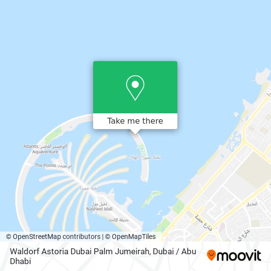 Waldorf Astoria Dubai Palm Jumeirah map