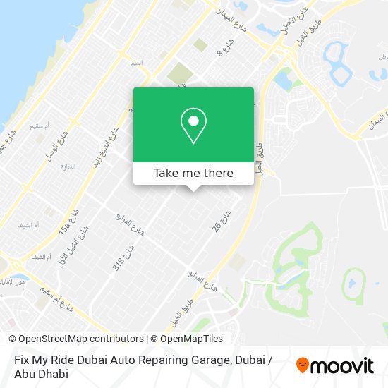 Fix My Ride Dubai Auto Repairing Garage map