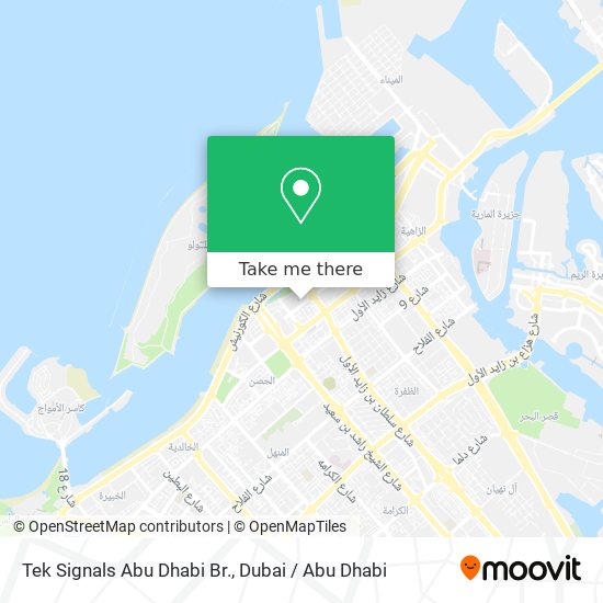 Tek Signals Abu Dhabi Br. map