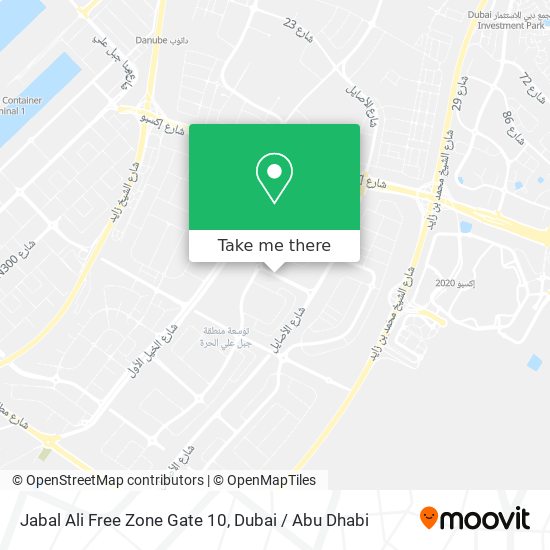 Jabal Ali Free Zone Gate 10 map
