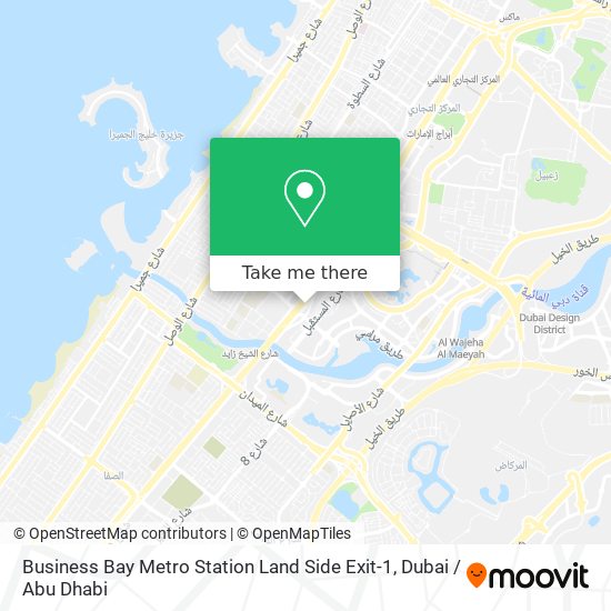 Business Bay Metro Station Land Side Exit-1 map