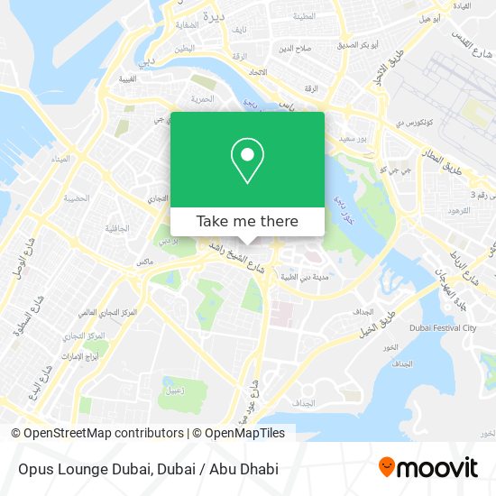 Opus Lounge Dubai map