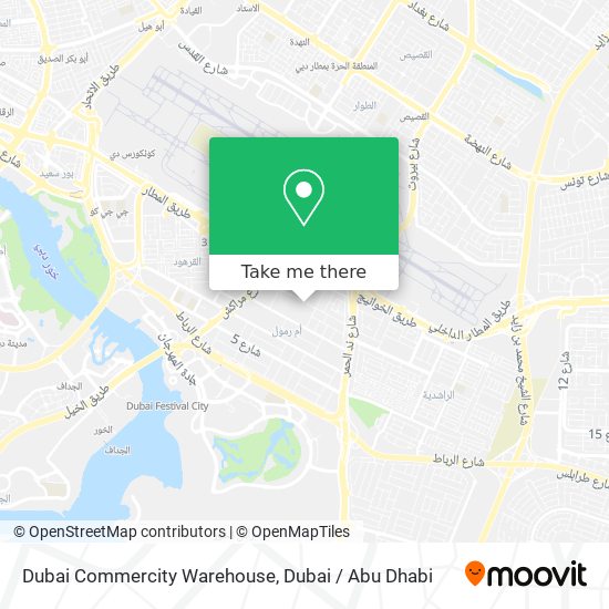 Dubai Commercity Warehouse map