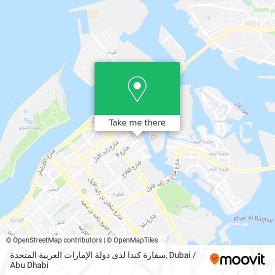 سفارة كندا لدى دولة الإمارات العربية المتحدة map