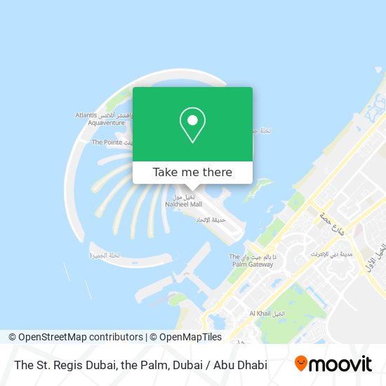 The St. Regis Dubai, the Palm map