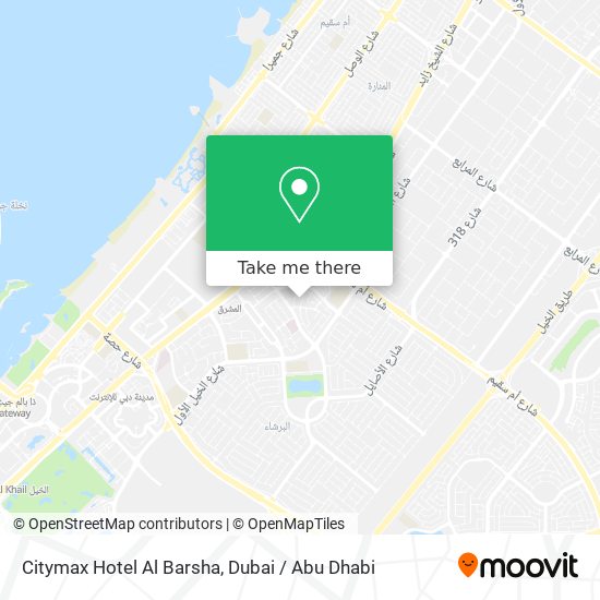 Citymax Hotel Al Barsha map