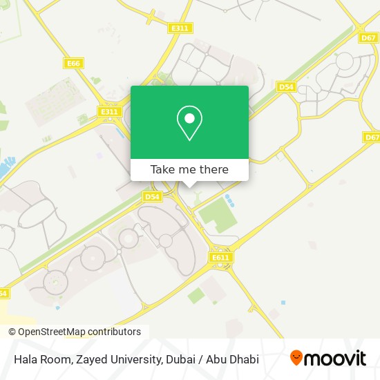 Hala Room, Zayed University map