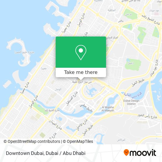 Downtown Dubai map