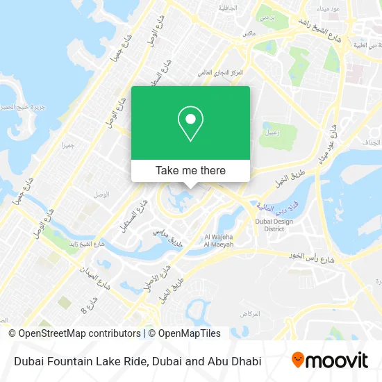 Dubai Fountain Lake Ride map
