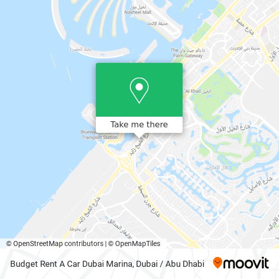 Budget Rent A Car Dubai Marina map