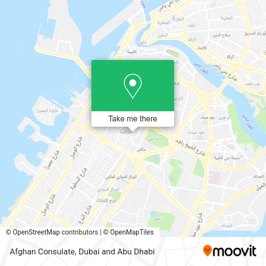 Afghan Consulate map