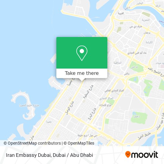 Iran Embassy Dubai map