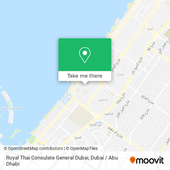Royal Thai Consulate General Dubai map