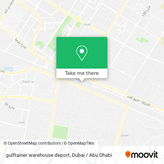 gulftainer warehouse deport map