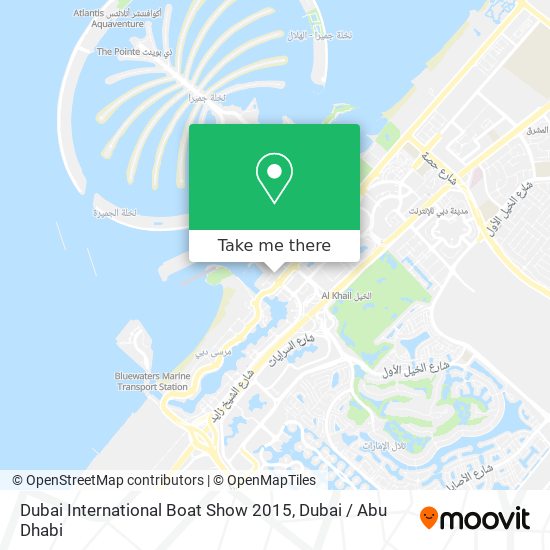 Dubai International Boat Show 2015 map