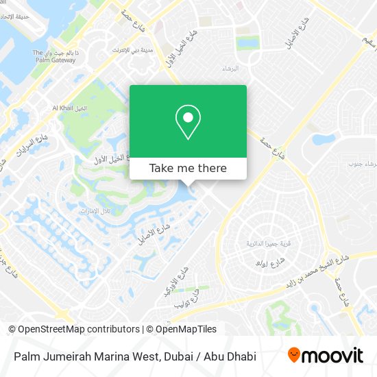 Palm Jumeirah Marina West map