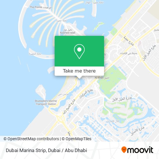 Dubai Marina Strip map