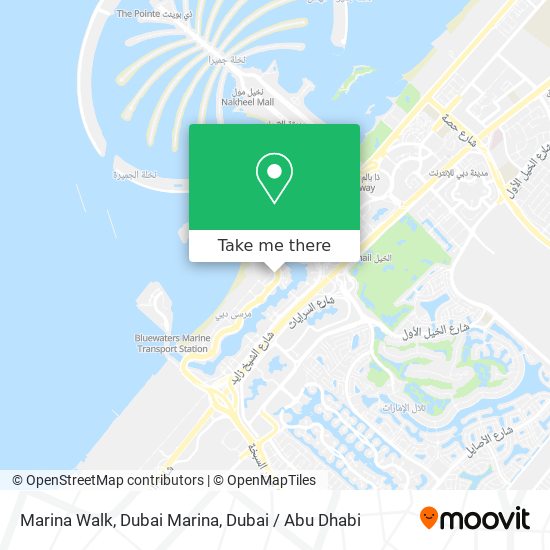 Marina Walk, Dubai Marina map