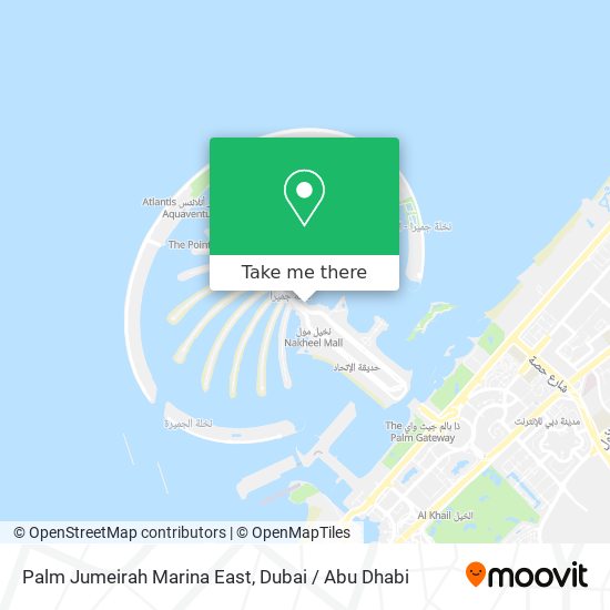 Palm Jumeirah Marina East map