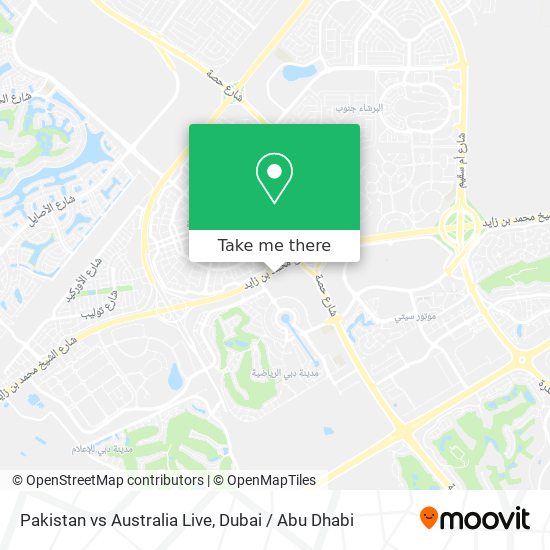 Pakistan vs Australia Live map