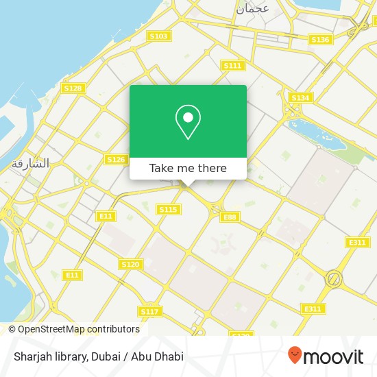 Sharjah library map