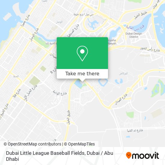Dubai Little League Baseball Fields map
