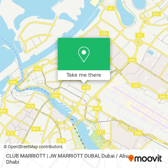 CLUB MARRIOTT | JW MARRIOTT DUBAI map