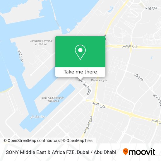 SONY Middle East & Africa FZE map