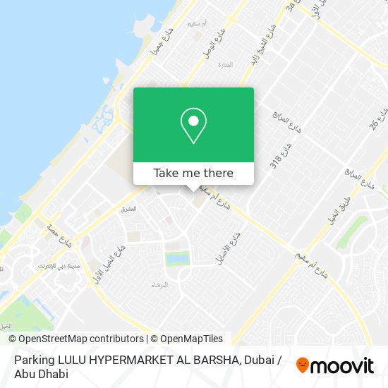 Parking LULU HYPERMARKET AL BARSHA map