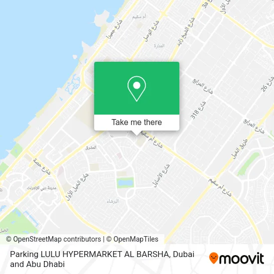 Parking LULU HYPERMARKET AL BARSHA map