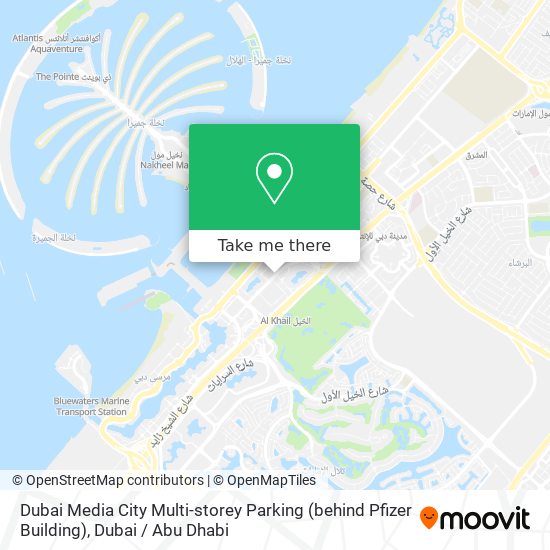 Dubai Media City Multi-storey Parking (behind Pfizer Building) map