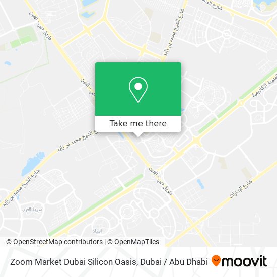 Zoom Market Dubai Silicon Oasis map