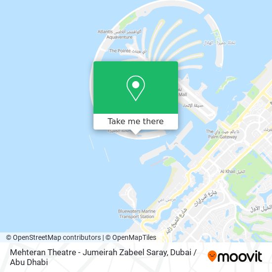 Mehteran Theatre - Jumeirah Zabeel Saray map