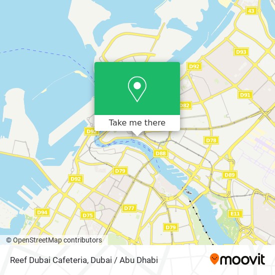 Reef Dubai Cafeteria map