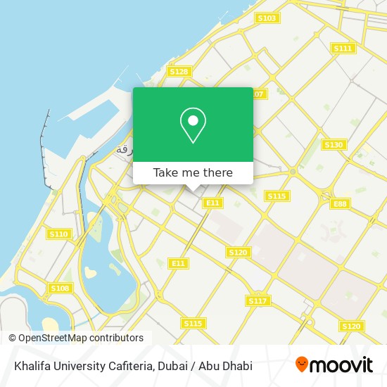 Khalifa University Cafiteria map