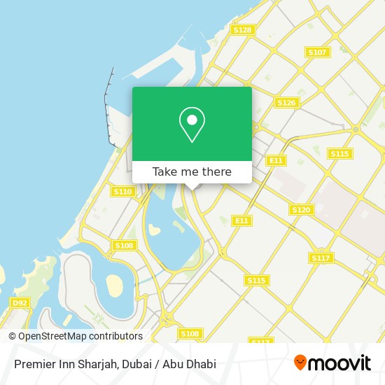 Premier Inn Sharjah map