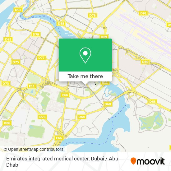 Emirates integrated medical center map