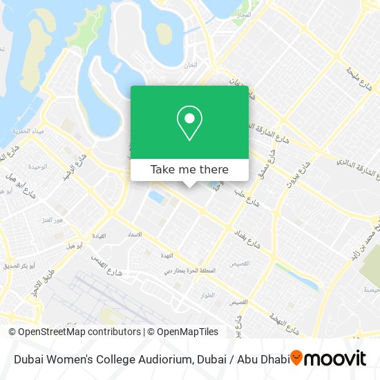 Dubai Women's College Audiorium map