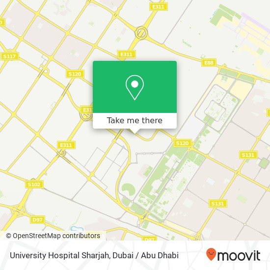 University Hospital Sharjah map